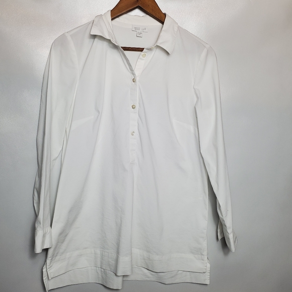 J. Jill Tops J Jill White Shirt Collection Button Front Tunic